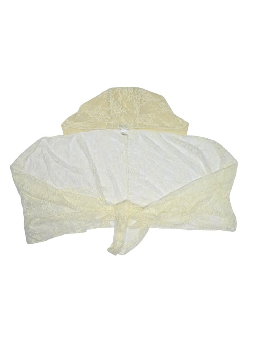 Gata The Vitoria Lace Hooded Scarf in White